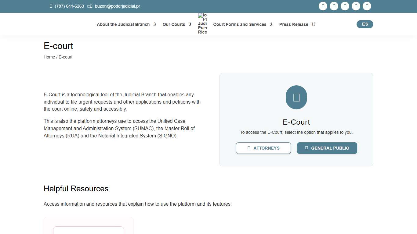 E-court - Poder Judicial de Puerto Rico