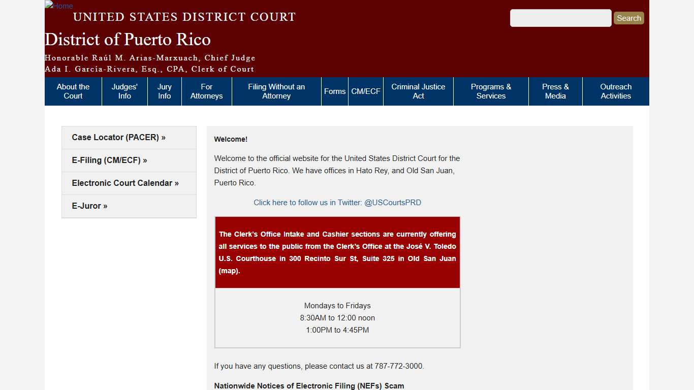 District of Puerto Rico United States District Court